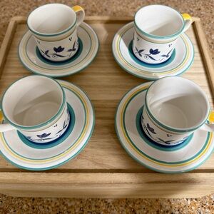 Studio Nova Skylight Tea Cup and Saucer Set of 4